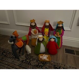 Colorful plush Nativity Scene Set